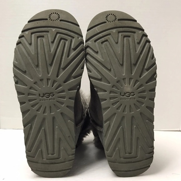 UGG Australia Women’s 8 Gray Mini Bailey Bow II 1005062 Ankle Winter Snow Boots - Picture 10 of 11